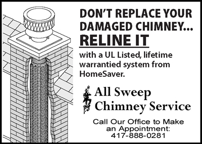 Reline your Chimney - Don't Replace It - Call All Sweep Chimney Service - Springfield Missouri - 417-888-0281